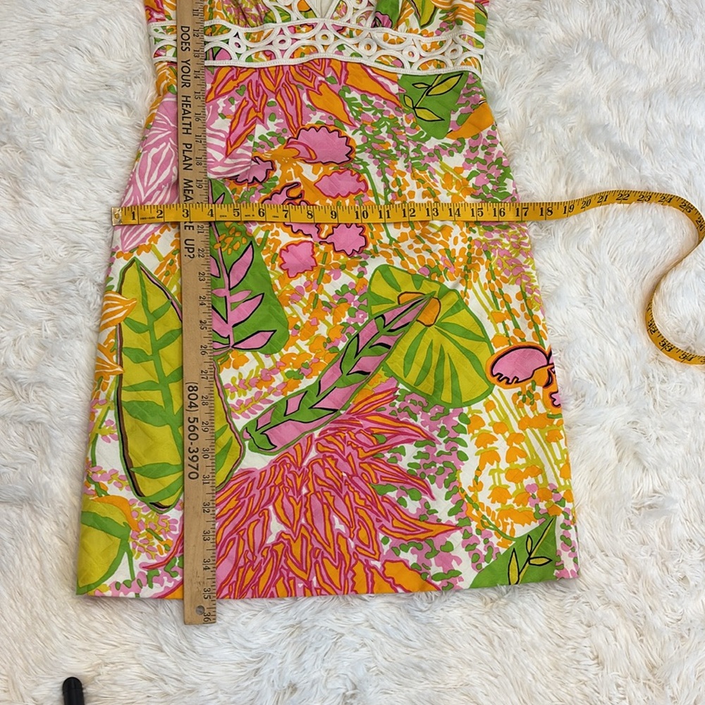 Trina Turk Tropical Print Cotton Shift Dress Size 4 - Picture 8 of 12